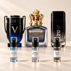 Kit Grifes: decants em destaque na frente dos frascos originais
